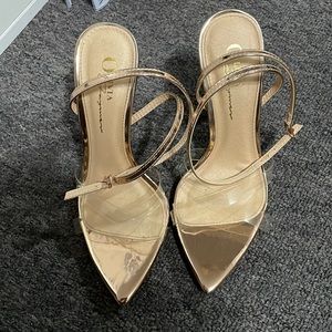 Rose gold heels